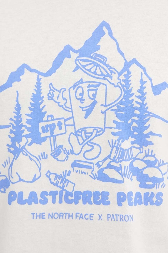 Βαμβακερό μπλουζάκι The North Face NF0A87E0QLI1 μπεζ