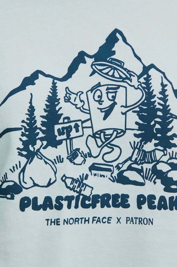 Βαμβακερό μπλουζάκι The North Face NF0A87E0O0R1 μπλε