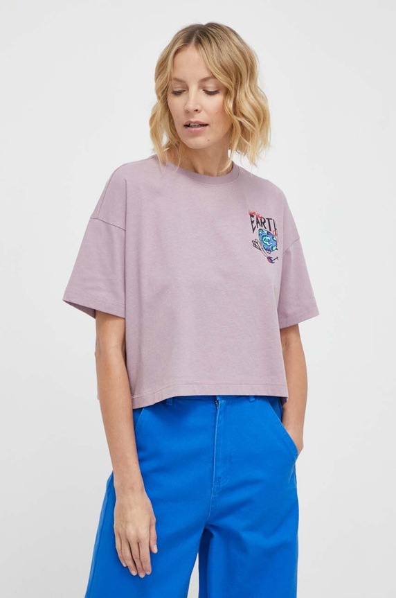 Champion tricou din bumbac 117231 violet SS24