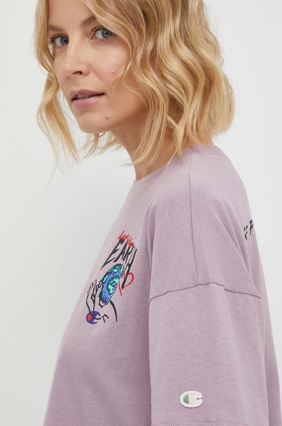 Champion tricou din bumbac 117231 violet