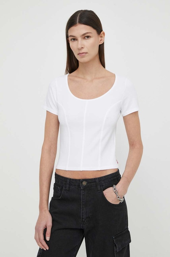 Levi's t-shirt z elastanem biały A7534
