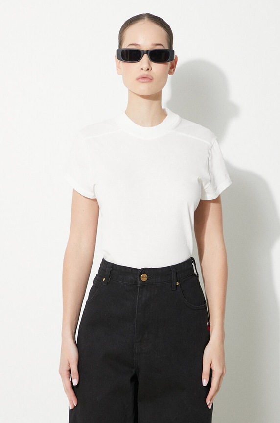 Памучна тениска Rick Owens Small Level T-Shirt стандартна бял DS01D1208.RN.11
