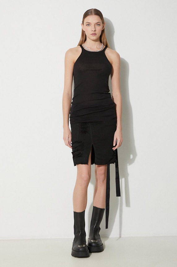 Rick Owens cotton top Racer Back Tank DS01D1119.BH.09 black SS24