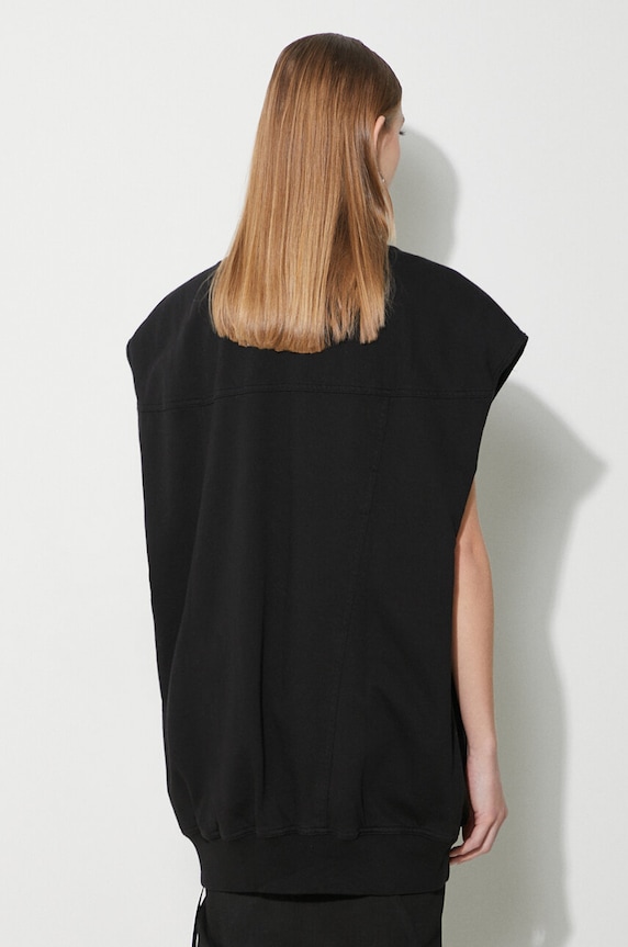 Rick Owens bezrękawnik jeansowy Jumbo Flight Vest DS01D1118.RIG.09 czarny SS24
