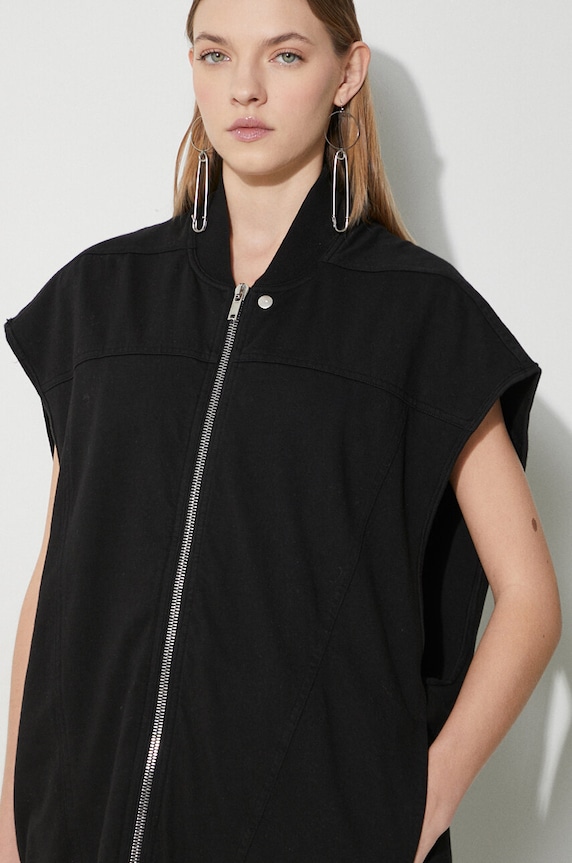 Rick Owens bezrękawnik jeansowy Jumbo Flight Vest DS01D1118.RIG.09 czarny