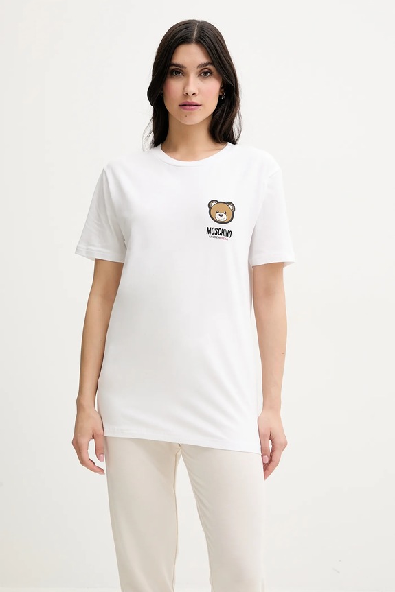 Majica kratkih rukava Moschino Underwear bijela 0788.4410