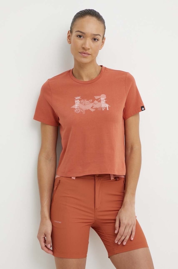 Mammut t-shirt Massone nadruk pomarańczowy 1017.05171