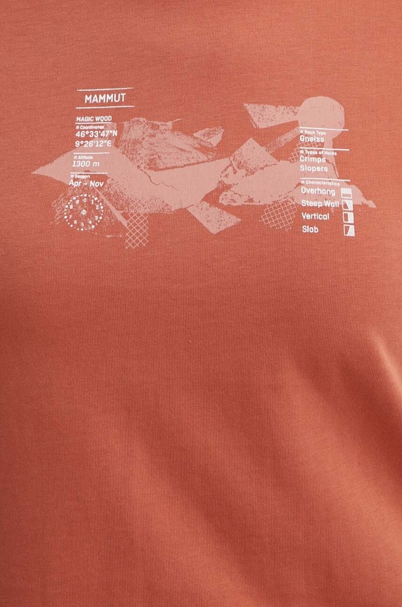 Mammut t-shirt Massone 1017.05171 pomarańczowy