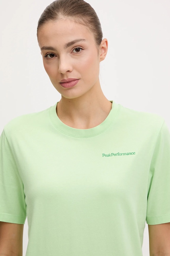 Pamučna majica Peak Performance zelena G79571