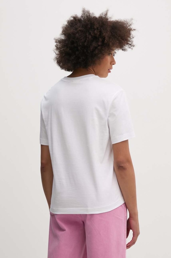 Îmbrăcăminte Lacoste tricou de femei din bumbac TF7215 alb