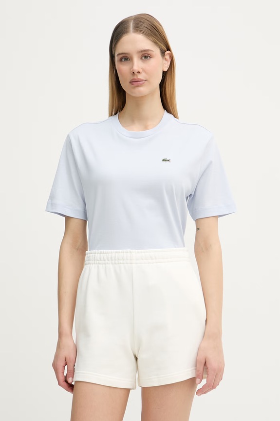 Lacoste t-shirt női pamut kék TF7215