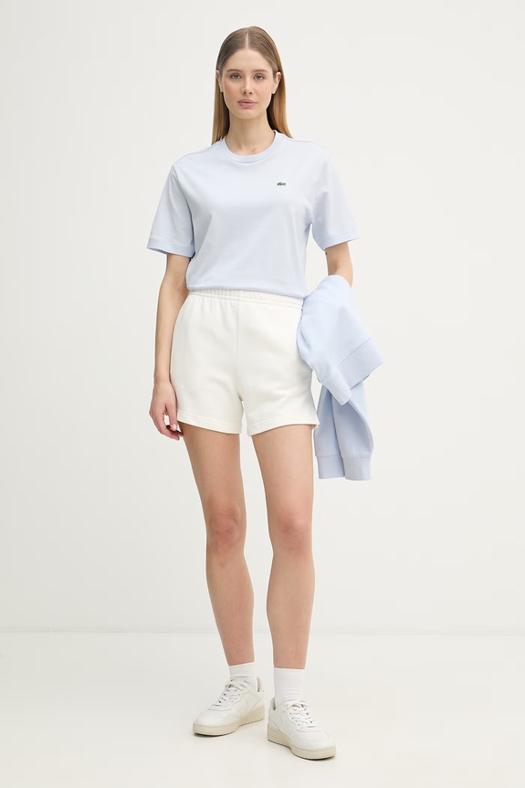 Lacoste t-shirt női pamut TF7215 kék SS26