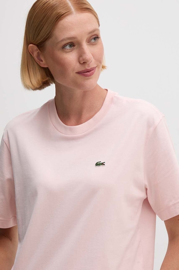 Lacoste női pamut póló pamut rózsaszín TF7215
