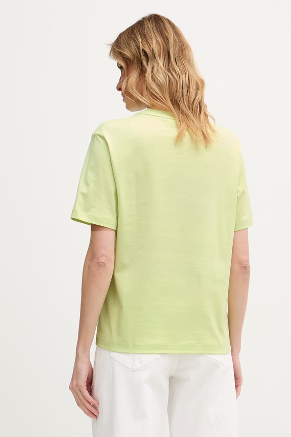 Îmbrăcăminte Lacoste Tricou de damă din bumbac TF7215 verde