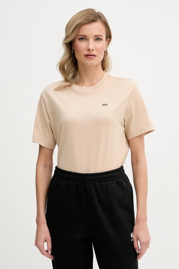 Lacoste tričko dámske bavlnené béžová TF7215