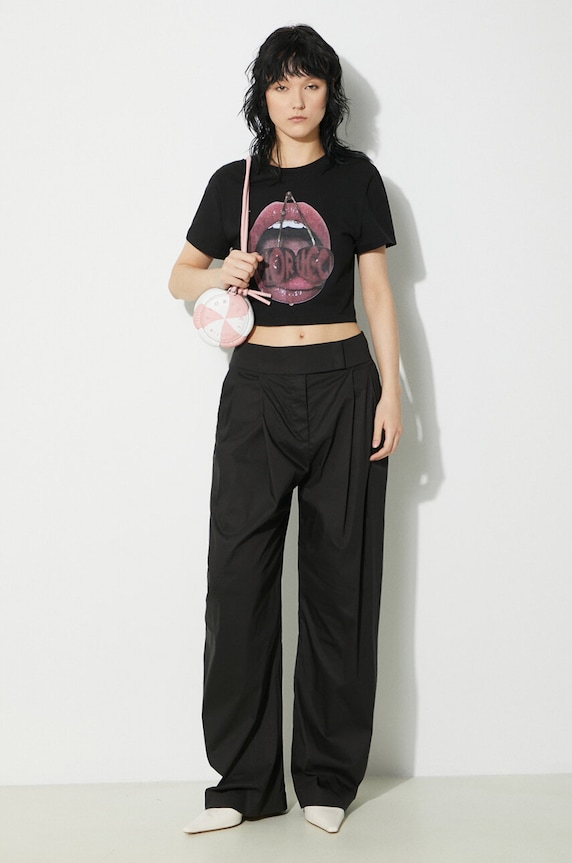 Fiorucci t-shirt Mouth Print W01FPTSH094CJ03BK01 czarny SS24