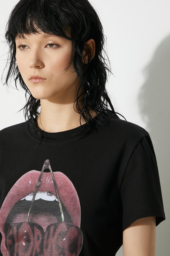 Fiorucci t-shirt Mouth Print W01FPTSH094CJ03BK01 czarny