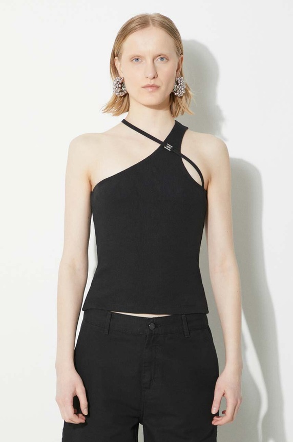 KSUBI top Score Tank Black round neck black WSP24SI006