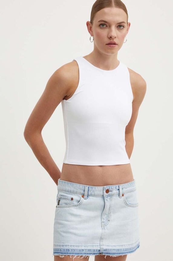 Hollister Co. top z elastanem biały KI339.3572.100