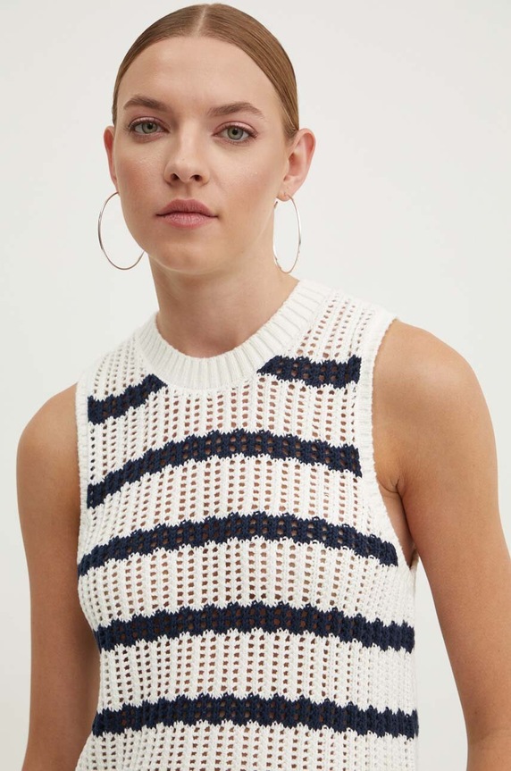 Pamučni prsluk Hollister Co. bež KI350.4186.104