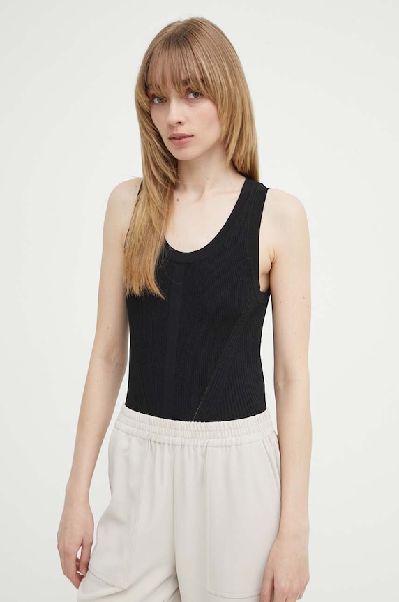 Bruuns Bazaar top GallberryBBIlyana knit top negru BBW3925