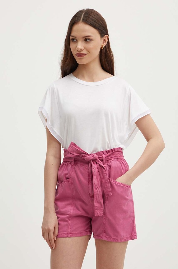 United Colors of Benetton t-shirt sima fehér 37RTD1084