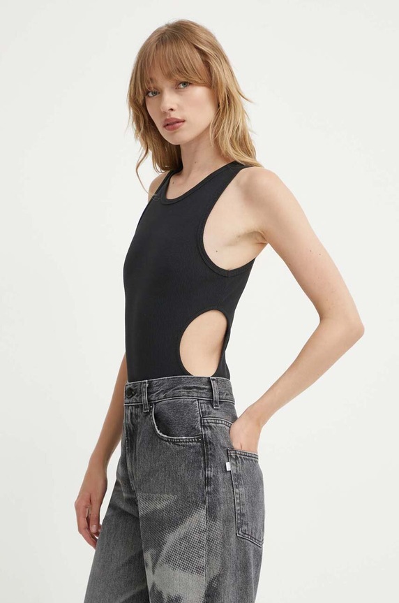 K+LUSHA body bawełniane bawełna czarny KLDIANATJ009PX