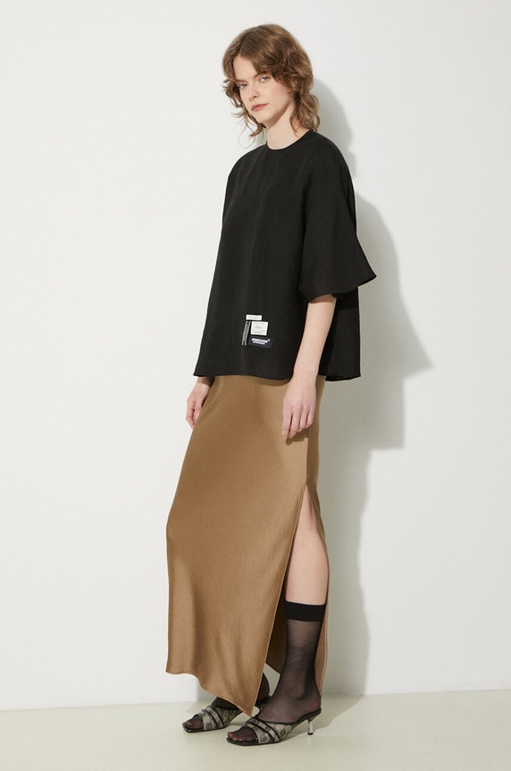 Lanena majica Undercover Blouse UC1D1402.2 crna SS24