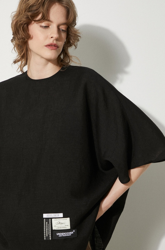 Lanena majica Undercover Blouse UC1D1402.2 crna