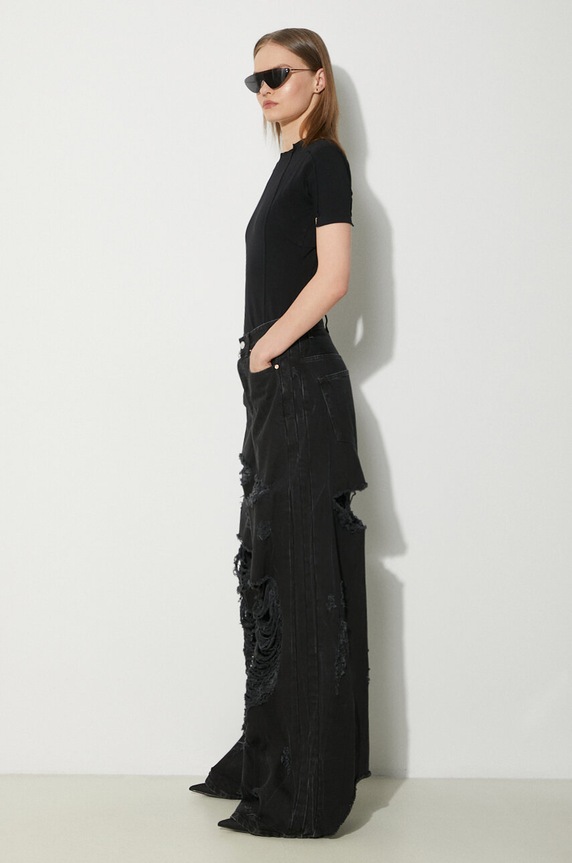 VETEMENTS t-shirt Blackout Cut-Up Fitted T-Shirt UE64TR100B black SS24