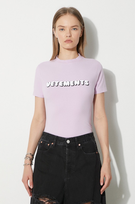 Sisley t-shirt Bubble Gum Logo Fitted regular pink WE64TR310P