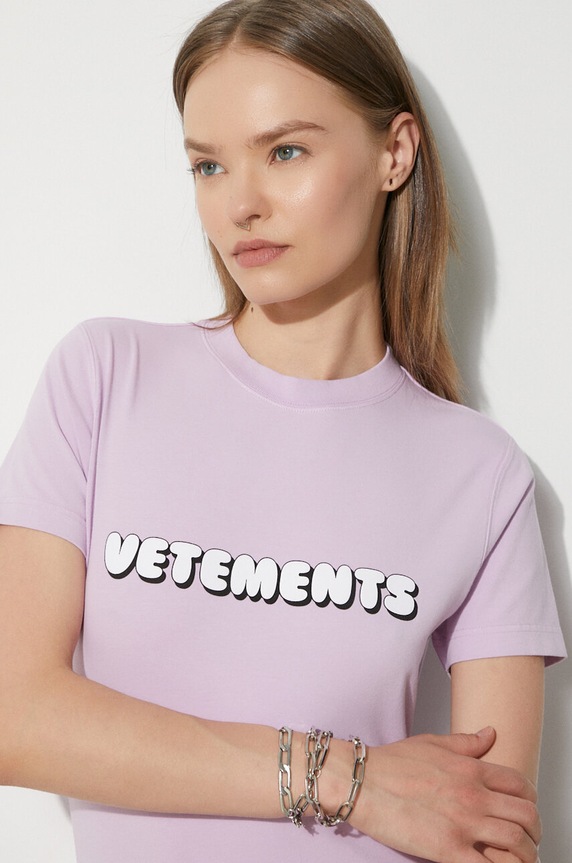 Sisley t-shirt Bubble Gum Logo Fitted WE64TR310P pink