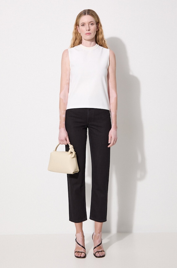 Top JW Anderson Anchor Embroidery Tank Top JO0216.PG0999.001 biela SS24