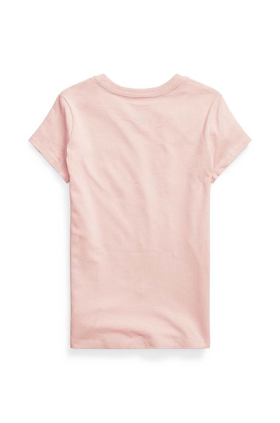 Dziewczynka Polo Ralph Lauren t-shirt bawełniany dziecięcy 313833549033 różowy