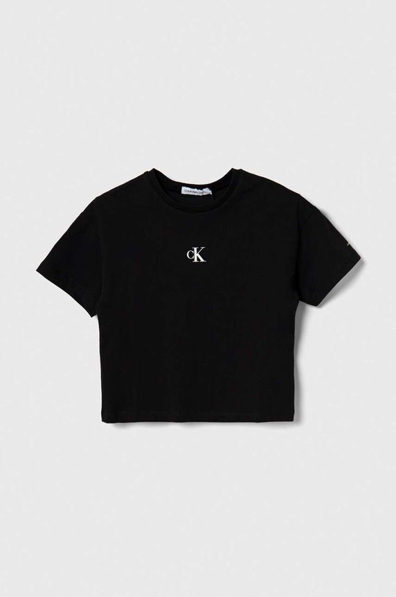 Calvin Klein Jeans tricou de bumbac pentru copii print negru IG0IG02136.116.PPYH