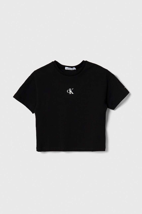 Calvin Klein Jeans tricou de bumbac pentru copii print negru IG0IG02136.116.PPYH