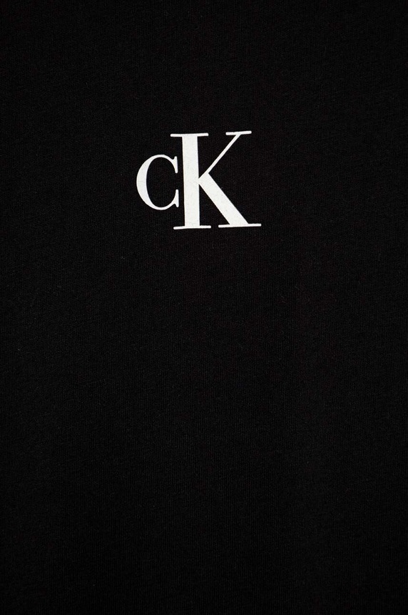 Deklice Otroška bombažna kratka majica Calvin Klein Jeans IG0IG02136.128.176.PPYH črna