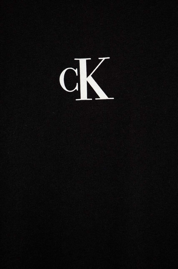 Deklice Otroška bombažna kratka majica Calvin Klein Jeans IG0IG02136.128.176.PPYH črna