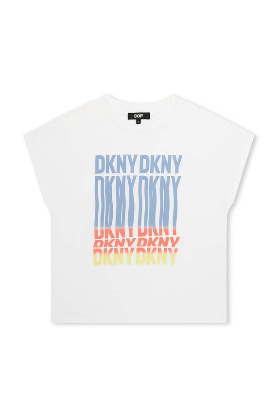 Dkny t-shirt dziecięcy pozostałe biały D60093.156.162
