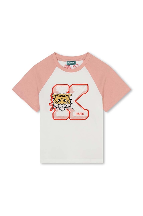 Dětské bavlněné tričko Kenzo Kids kulatý bílá K60257.