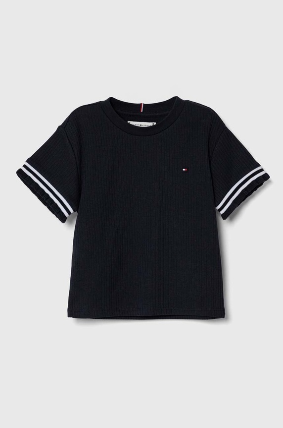 Tommy Hilfiger t-shirt bawełniany dziecięcy bawełna granatowy KG0KG07743.PPYH
