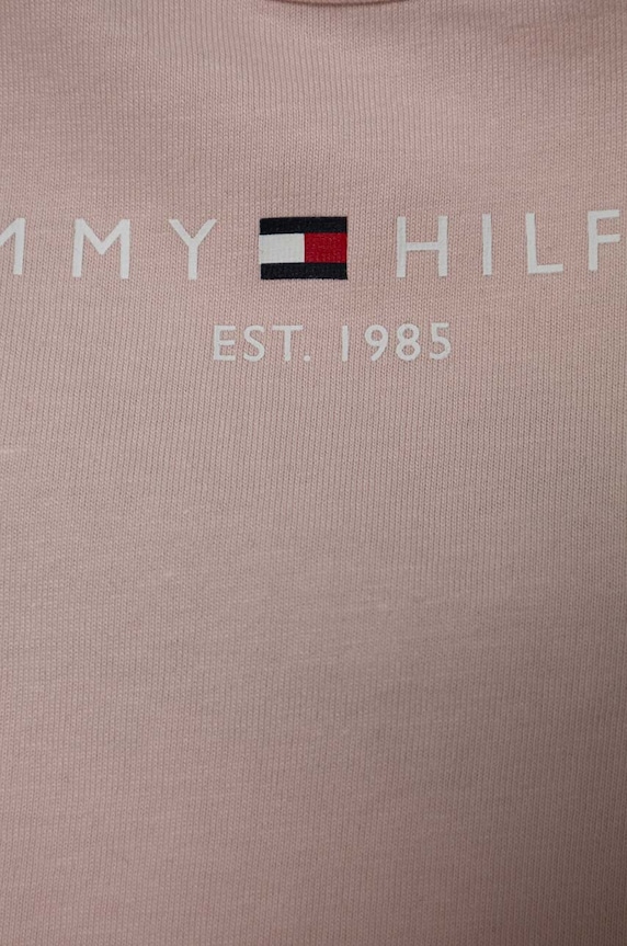 Dziewczynka Tommy Hilfiger t-shirt bawełniany dziecięcy KG0KG05242.74.122.PPYH różowy