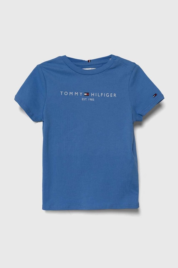 Tommy Hilfiger tricou de bumbac pentru copii print albastru KG0KG05242.74.122.PPYH