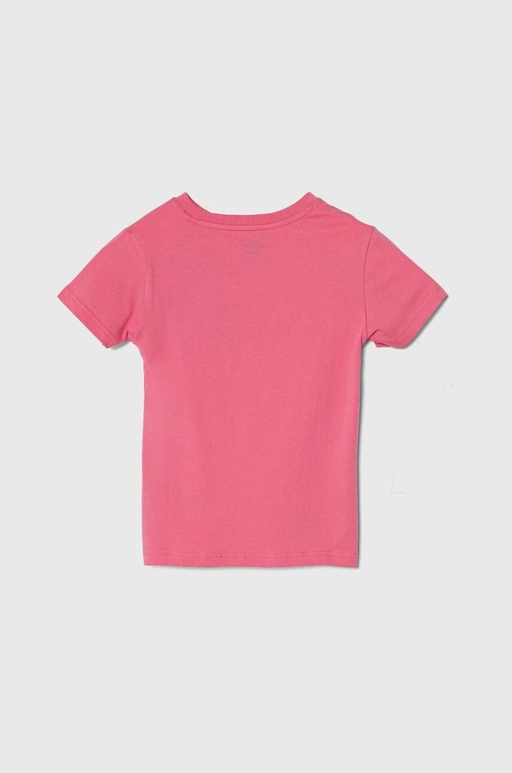 Παιδικό βαμβακερό μπλουζάκι adidas Originals TREFOIL TEE IN8445 ροζ SS24