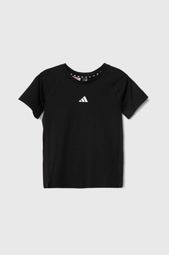 adidas gyerek póló elasztánnal fekete IR9412