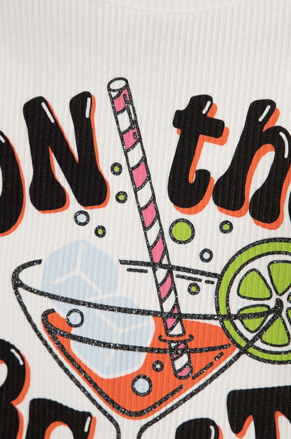 Lány Sisley gyerek póló 3F7EX103W.G.Seasonal fehér