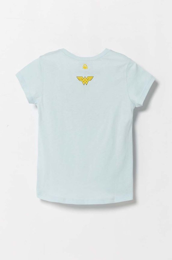 Dětské bavlněné tričko United Colors of Benetton 3096G10EC.P.Seasonal modrá SS24