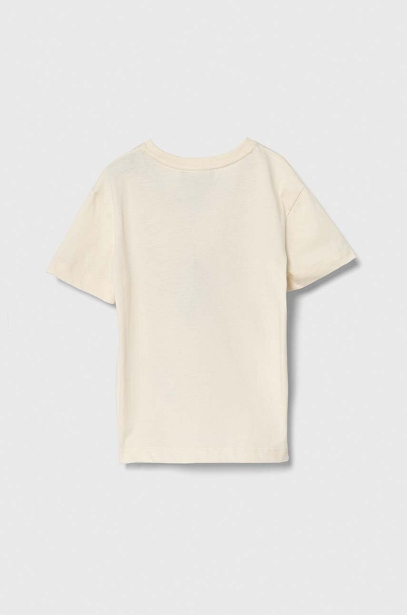 Дитяча бавовняна футболка Emporio Armani 3D3T17.3J51Z бежевий SS24