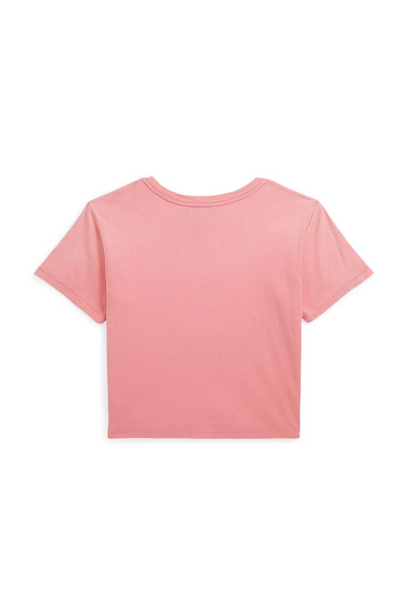 Polo Ralph Lauren t-shirt bawełniany dziecięcy 313935286002 różowy SS24