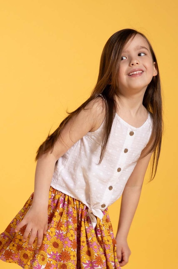 Coccodrillo top bawełniany dziecięcy bawełna biały WC4140501HGK